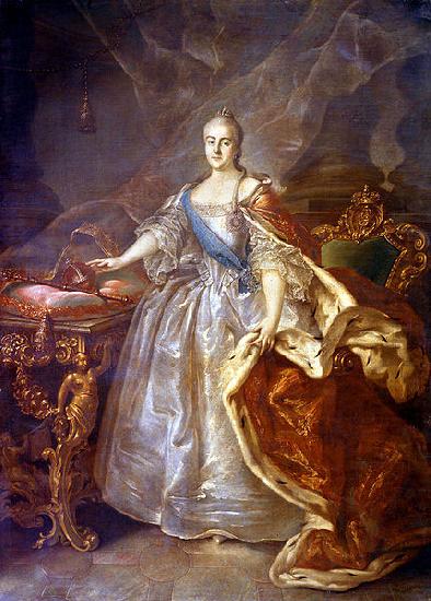 unknow artist Portrait of Catherine II of Russia France oil painting art